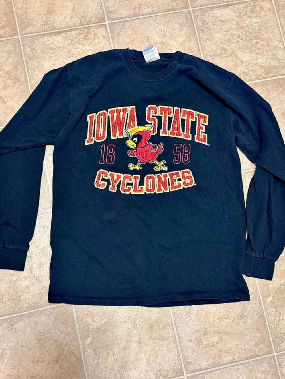 Iowa State University Iowa State Cyclones Long Sleeve Tee Size Medium